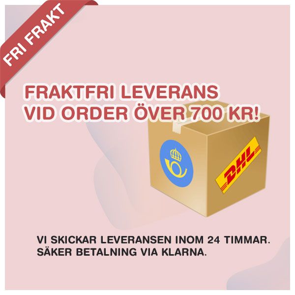 Fraktfri leverans vid bestllning ver 700 kr